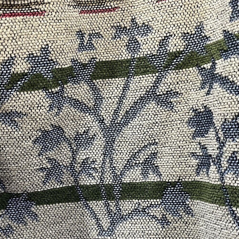 Flashback Blue Tan Tapestry Style Southwest Plant Design Jacket Women Size 1X - Picture 15 of 16